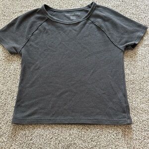 American eagle waffle material cropped top